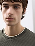 Pure Cotton Jacquard T-Shirt