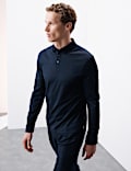Pure Supima® Cotton Long Sleeve Polo Shirt