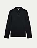 Pure Supima® Cotton Long Sleeve Polo Shirt