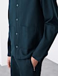 Pure Cotton Waffle Overshirt