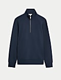 Sudadera con media cremallera de algodón