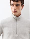 Cotton Rich Half Zip Sweatshirt