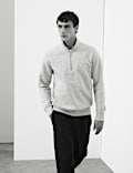 Cotton Rich Half Zip Sweatshirt