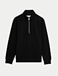 Sweat en coton à col zippé