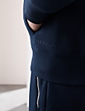 Cotton Rich Zip Up Funnel Neck Jacket