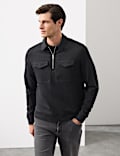 Cotton Rich Half Zip Sweatshirt