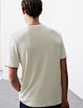 Linen Blend Crew Neck T-Shirt