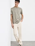 Pure Cotton Jacquard T-Shirt