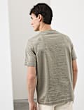 Pure Cotton Jacquard T-Shirt
