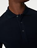 Cotton Rich Zig Zag Design Rib Polo Shirt