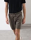 Regular Fit Cotton Rich Textured Shorts
