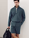 Regular Fit Cotton Rich Drop Needle Shorts
