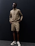Regular Fit Cotton Rich Drop Needle Shorts