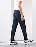 Cotton Rich Pintuck Straight Leg Joggers