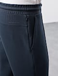 Cotton Rich Pintuck Straight Leg Joggers