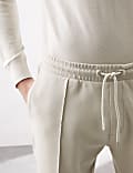 Cotton Rich Pintuck Straight Leg Joggers