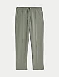 Cotton Rich Pintuck Straight Leg Joggers