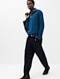 Cotton Rich Textured Half Zip Jumper