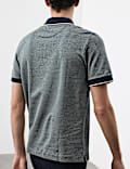 Pure Supima&reg; CottonJacquard Zip Up Polo Shirt