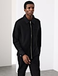 Wool Blend Zip up Fleece Jacket