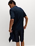 T-shirt με κλειστή στρογγυλή λαιμόκοψη, σχέδιο Hawaii και υψηλή περιεκτικότητα σε βαμβάκι
