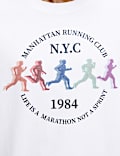T-shirt με σχέδιο NYC running από 100% βαμβάκι