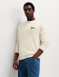 Cotton Rich Boston Embroidered Sweatshirt