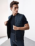 Αμάνικο μπουφάν καπιτονέ με Stormwear™ από σύμμεικτο βαμβάκι με φερμουάρ