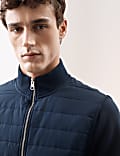 Cotton Rich Zip Up Quilted Jacket