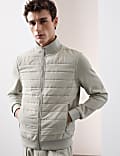 Cotton Rich Zip Up Quilted Jacket