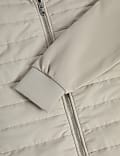 Cotton Rich Zip Up Quilted Jacket