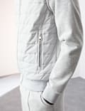 Cotton Rich Zip Up Quilted Jacket