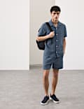 Regular Fit Cotton Blend Textured Shirt
