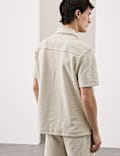 Regular Fit Cotton Blend Textured Shirt