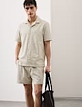 Regular Fit Cotton Blend Textured Shirt