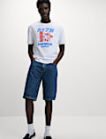 Oversized Pure Cotton Noodles Graphic T-Shirt