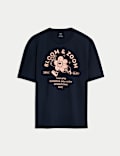 T-Shirt aus reiner Baumwolle mit „NYC Florist“-Lettering