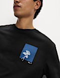 Pure Cotton Botanical Graphic T-Shirt