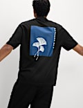 Pure Cotton Botanical Graphic T-Shirt