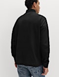 Cotton Rich Waffle Funnel Neck Sweatshirt