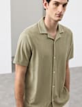 Regular Fit Textured Short Sleeve Shirt