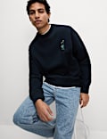 Pure Cotton Embroidered Sweatshirt