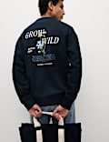 Pure Cotton Embroidered Sweatshirt