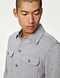 Cotton Rich Textured Overshirt