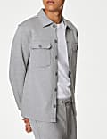 Cotton Rich Textured Overshirt