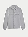 Jaket Kemeja Bertekstur Bahan Katun