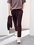Pantalon de jogging texturé coupe droite en coton