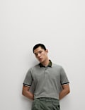 2pk Cotton Rich Tipped Polo Shirts