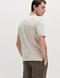 2 Pack Cotton Rich Tipped Polo Shirts