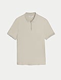 Pure Supima® Cotton Half Zip Polo Shirt